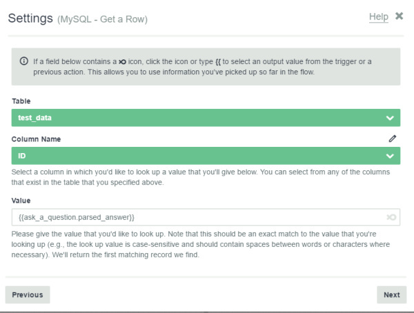 Read and write data from MySQL Questions Flow XO Community