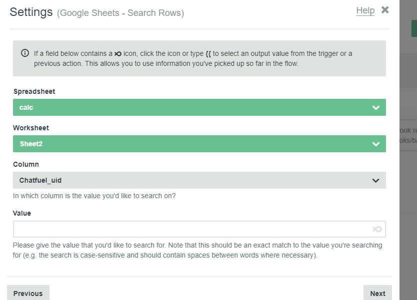 Search for first empty row in Google Sheets Questions Flow XO